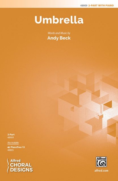 Sheet music cover for the song "Umbrella" (2-Part) by Beck