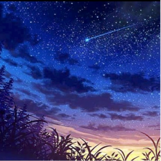 Cover art for the song "Anang (A Star)" (SATB) by Balfour. An illustration of a night sky.