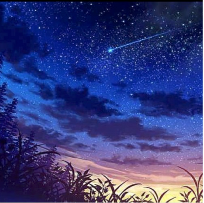 Cover art for the song "Anang (A Star)" (SATB) by Balfour. An illustration of a night sky.